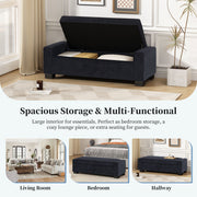 Noble House textured fabric ottoman bench with hinged lid, showcasing soft upholstery and sturdy wooden legs.