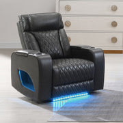 Taddeo - Power Motion Recliner With Power Headrest, USB, Wireless Charger & LED - Dark Gray - R&R Furniture Gallery (Fountain Valley, CA)