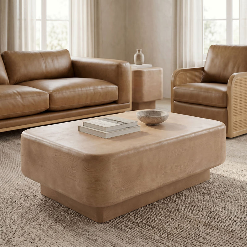 Bruno - Modern Mango Wood Rectangular Coffee Table — view 4