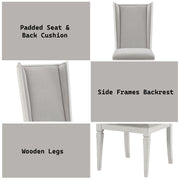 Katia - Hostess Chair (Set of 2) - Light Gray Linen & Weathered White - R&R Furniture Gallery (Fountain Valley, CA)