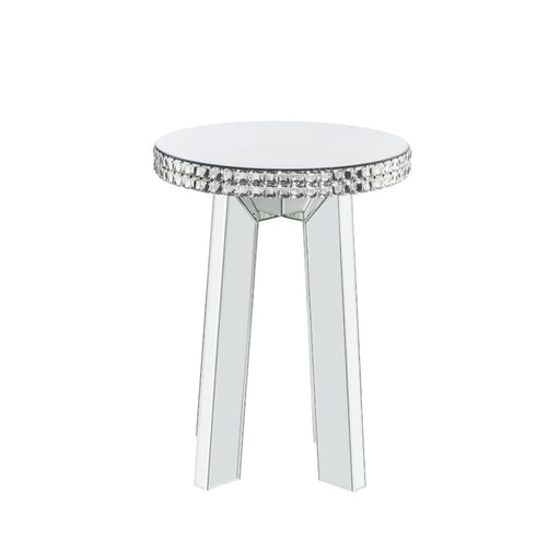 Lotus - End Table - Mirrored & Faux Ice Cube Crystals - R&R Furniture Gallery (Fountain Valley, CA)