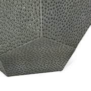 Modern hammered iron geometric end table by Noble House with a sleek, contemporary design and textured metal finish.