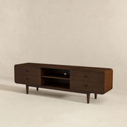 Alexa - TV Stand - Dark Brown / Wood - R&R Furniture Gallery (Fountain Valley, CA)
