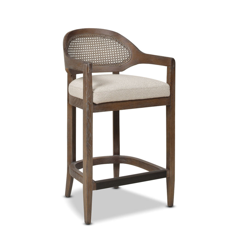 Americana - Mid-Century Modern Cane Back Counter Stool - R&R Furniture Gallery (Fountain Valley, CA)