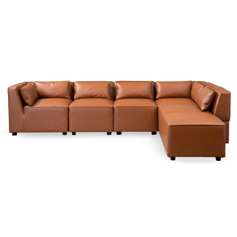 Wexford - Modular Sofa - Cognac - R&R Furniture Gallery (Fountain Valley, CA)