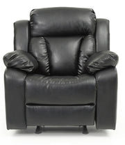 Glory Furniture rocking chair with comfortable recliner and smooth rocking motion, upholstered in plush fabric.