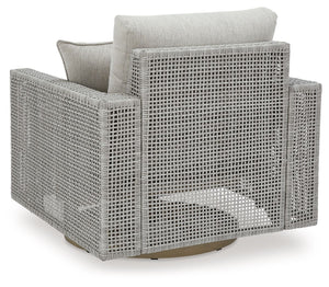 Seton Creek - Swivel Lounge With Cushion - Gray - R&R Furniture Gallery (Fountain Valley, CA)