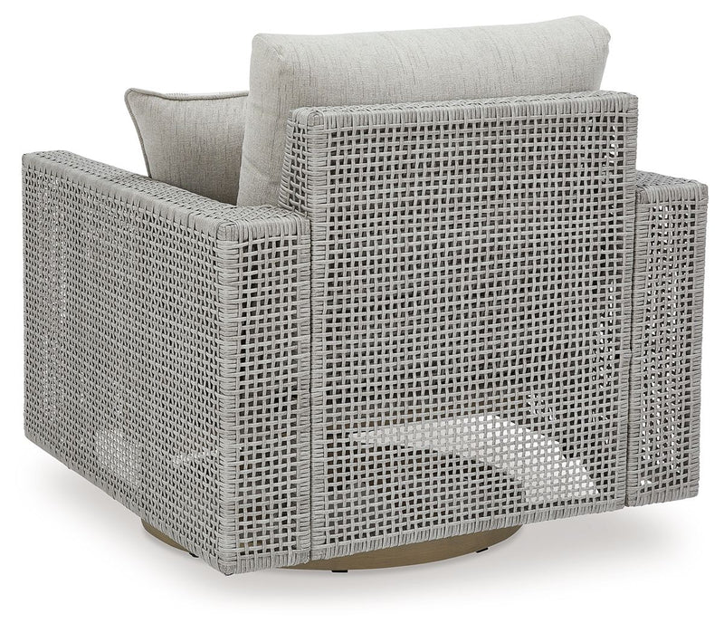 Seton Creek - Swivel Lounge With Cushion - Gray - R&R Furniture Gallery (Fountain Valley, CA)