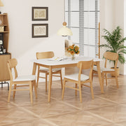 5 Piece Dining Set With Table And Upholstered Chairs - R&R Furniture Gallery (Fountain Valley, CA)