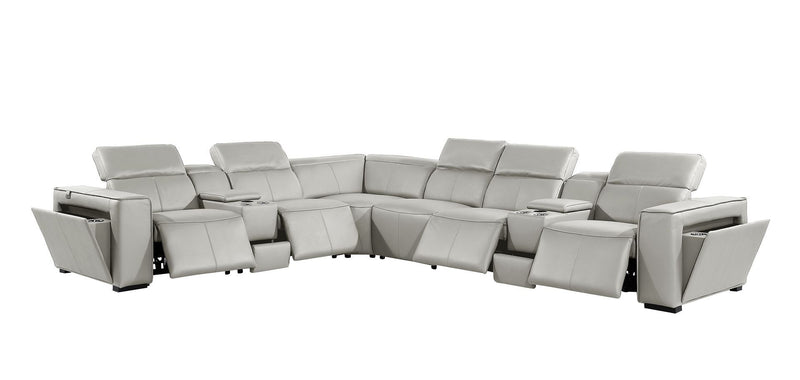 1224 - 8-Piece L-Shaped Sectional Sofa In With 4 Power Recliners & Power Headrests