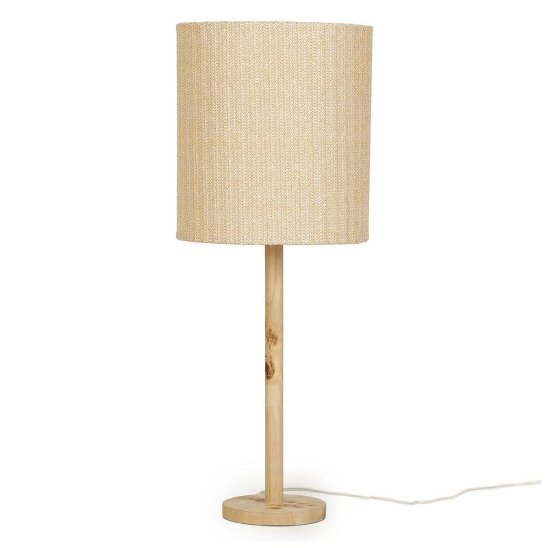 Lamia - Burl and Raffia Designer Table Lamp - Natural - R&R Furniture Gallery (Fountain Valley, CA)