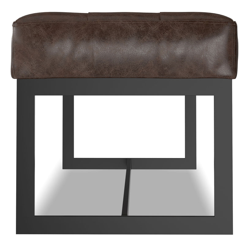 Penelope - Ottoman Bench With Genuine Leather Upholstery - Brown - R&R Furniture Gallery (Fountain Valley, CA)