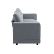 Modern Square Arm Sofa With Soft Fabric Upholstery, Deep Cushions - R&R Furniture Gallery (Fountain Valley, CA)