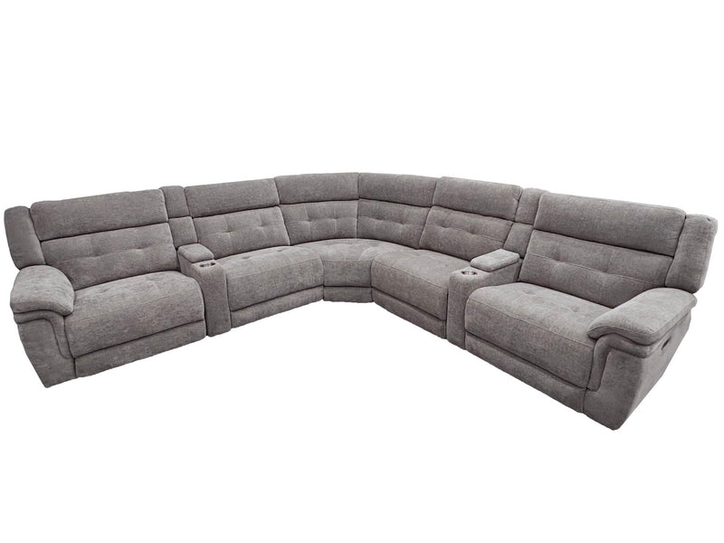 Richland - Modular Power Reclining Sectional With Power Adjustable Headrests - R&R Furniture Gallery (Fountain Valley, CA)