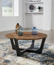Hanneforth - Round Cocktail Table - Brown - R&R Furniture Gallery (Fountain Valley, CA)