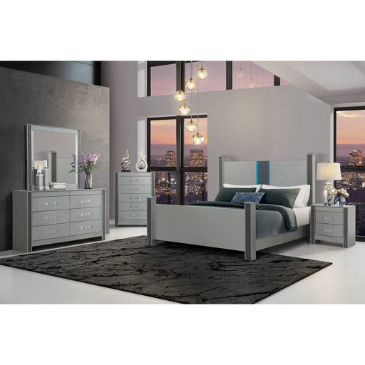 Lorenzo - Dresser With Hidden Jewelry Compartment And Bar Handles In - Silver - R&R Furniture Gallery (Fountain Valley, CA)