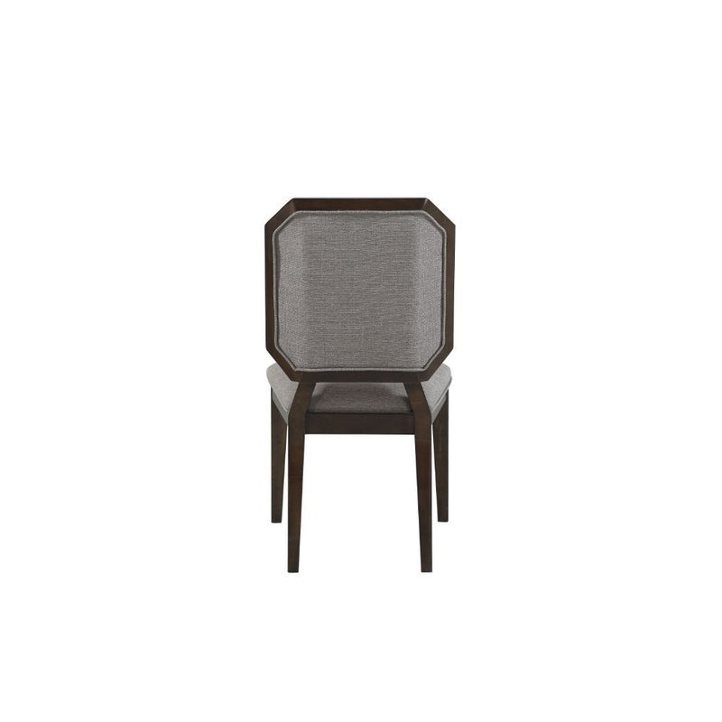 Selma - Side Chair (Set of 2) - Gray Fabric & Tobacco - R&R Furniture Gallery (Fountain Valley, CA)