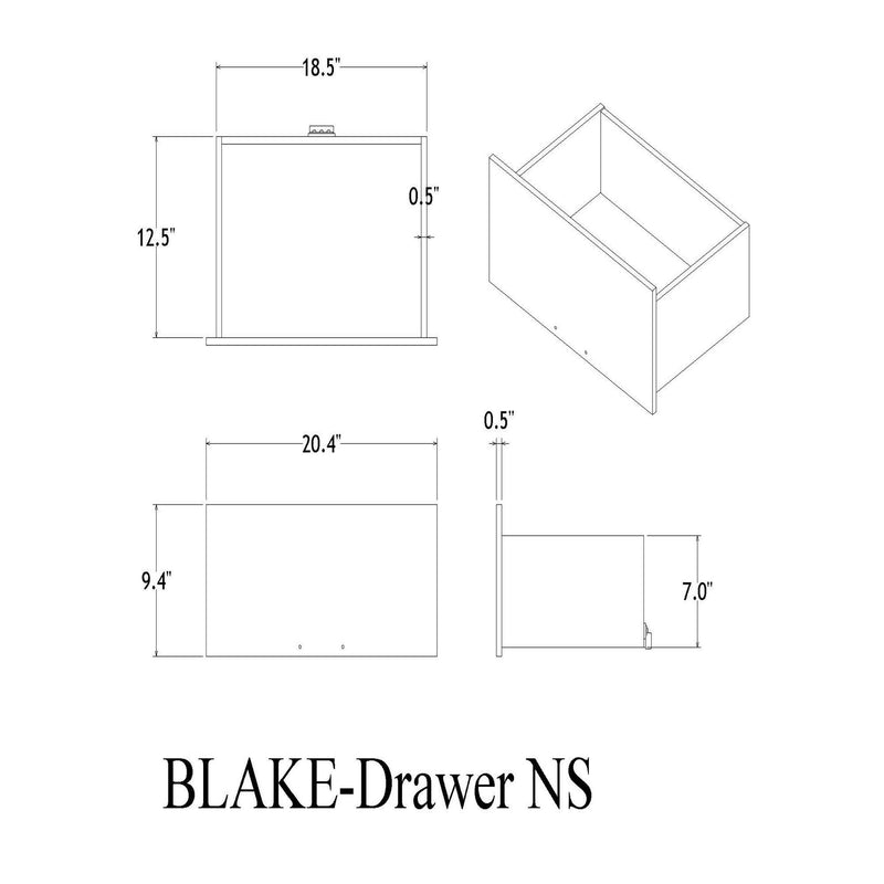 Lively - Nightstand With Glitter Detail And Thick Bar Handle Hardware - Black - R&R Furniture Gallery (Fountain Valley, CA)