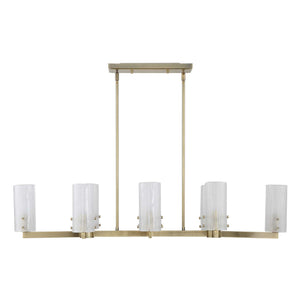 Mistie - 8 Light Linear Chandelier - Bronze