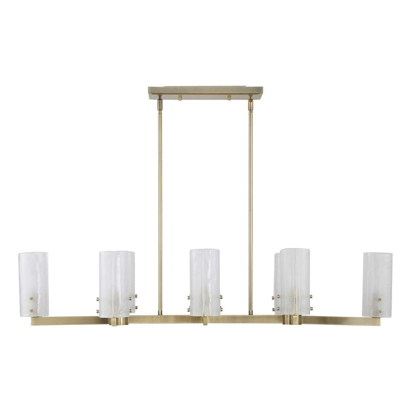 Mistie - 8 Light Linear Chandelier - Bronze
