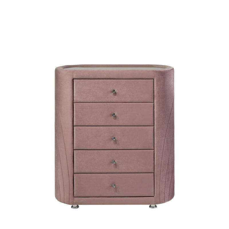Salonia - Chest - Pink Velvet - R&R Furniture Gallery (Fountain Valley, CA)