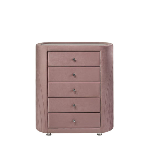 Salonia - Chest - Pink Velvet - R&R Furniture Gallery (Fountain Valley, CA)
