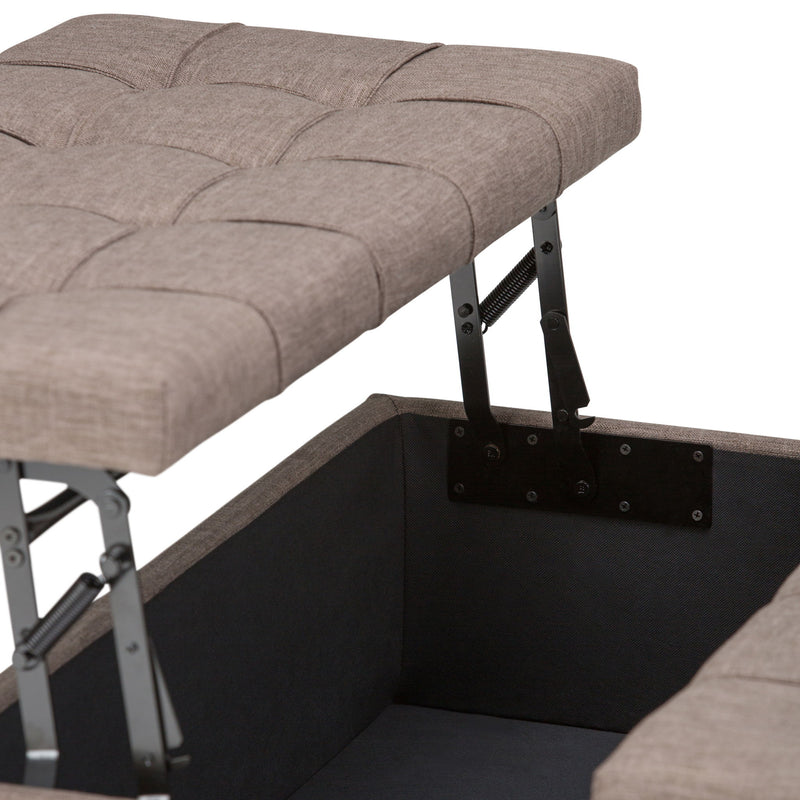 Harrison - Upholstered Coffee Table Storage Ottoman - R&R Furniture Gallery (Fountain Valley, CA)