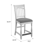 Slat Back Barstools (Set of 2) - Gray - R&R Furniture Gallery (Fountain Valley, CA)