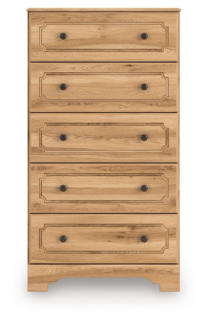 Aleaport - Five Drawer Chest - Warm Brown - R&R Furniture Gallery (Fountain Valley, CA)
