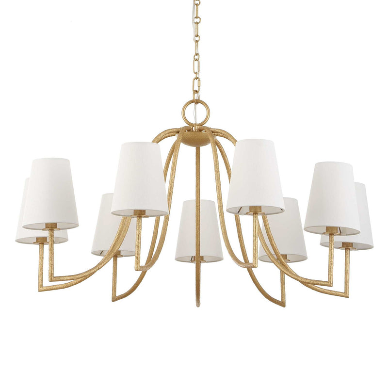 Seville - 9 Light Chandelier - Gold