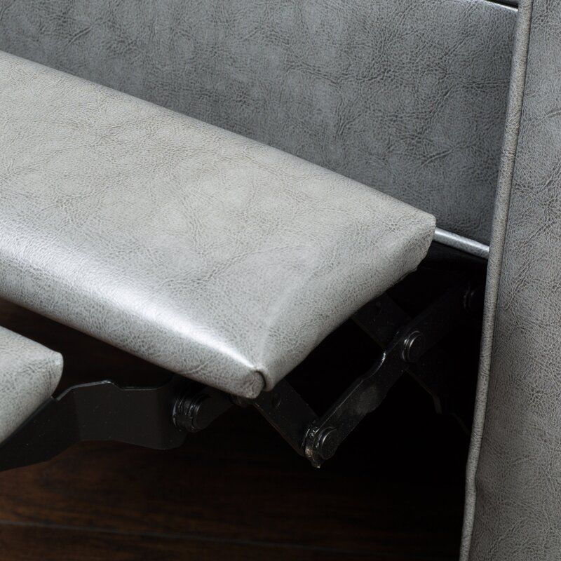 Wide Manual Club Recliner - Dark Gray - R&R Furniture Gallery (Fountain Valley, CA)