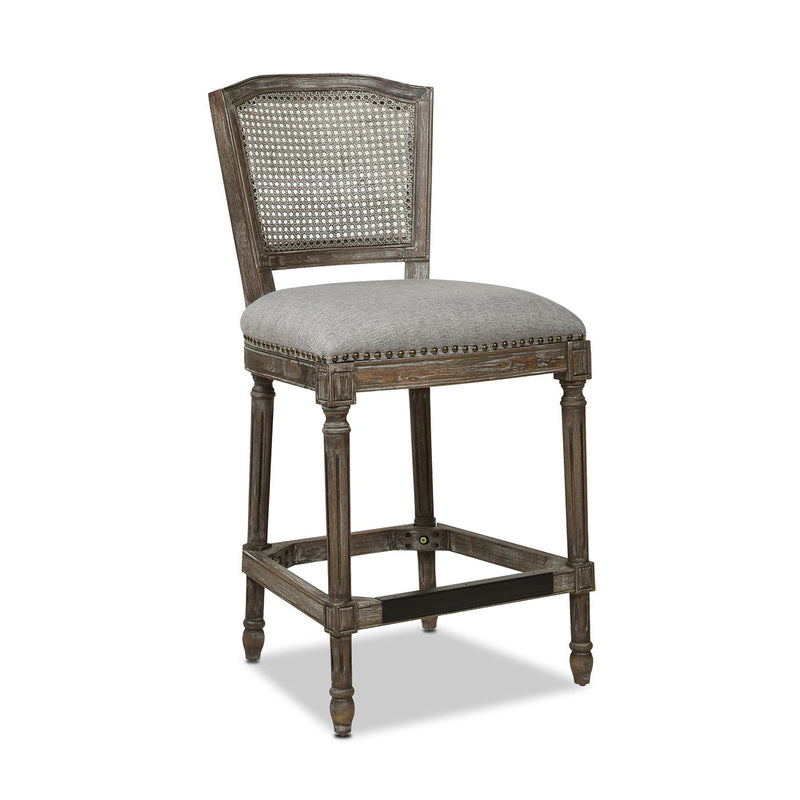 Triomphe - Rattan Wicker High Back Armless Counter Bar Stool - R&R Furniture Gallery (Fountain Valley, CA)