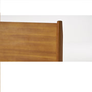 Noble House Okioki mid-century natural stained solid acacia wood platform bed with sleek, modern design and sturdy construction.