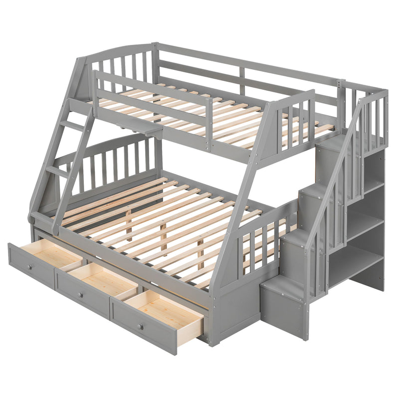Bunk Bed With Drawers, Ladder And Storage Staircase - R&R Furniture Gallery (Fountain Valley, CA)
