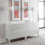 Uttermost Colby accent drawer chest with wood finish and metal hardware, featuring multiple drawers and modern design.