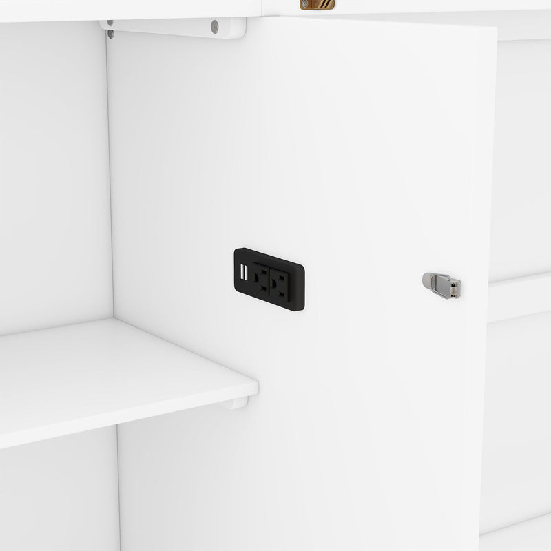 Murphy Bed With Shelves, Drawers And USB Ports - R&R Furniture Gallery (Fountain Valley, CA)