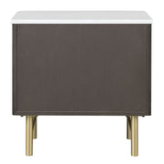 Clayten - Nightstand - Marble Top & Espresso - R&R Furniture Gallery (Fountain Valley, CA)