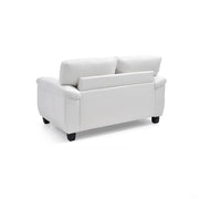 Glory Furniture Gallant stationary loveseat with plush fabric and cushioned backrest, perfect for cozy living room seating.
