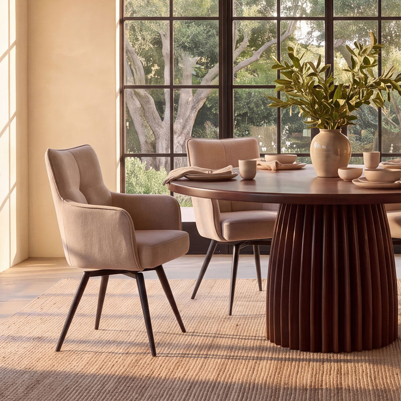 Abrams - Dining Table - Brown