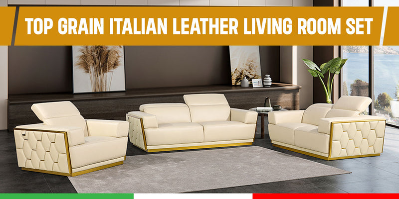 1111 - Leather Living Room Set - R&R Furniture Gallery (Fountain Valley, CA)