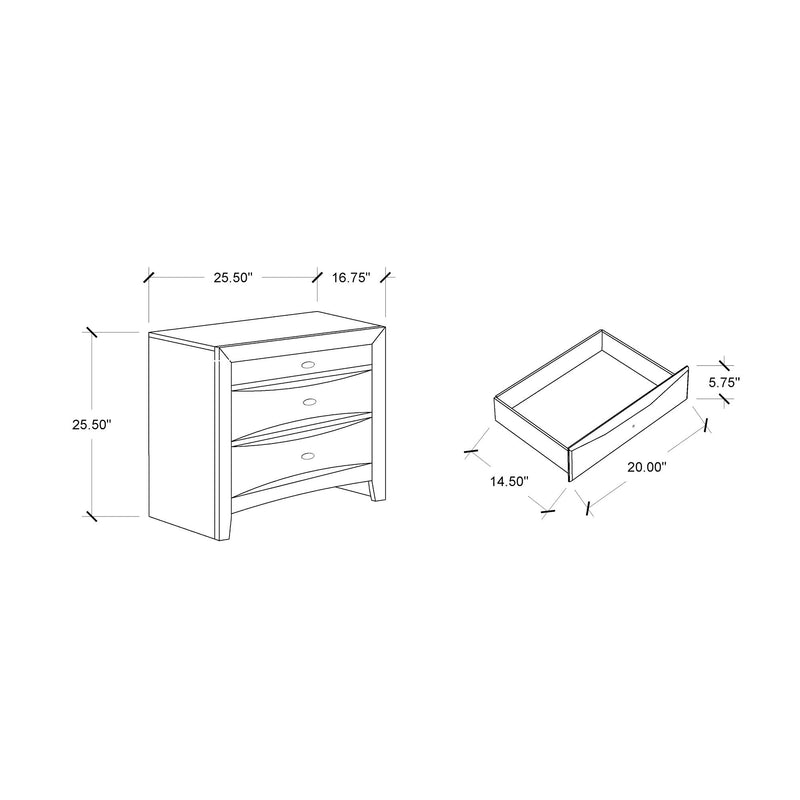 Lucille - Nightstand With Spacious Drawers - R&R Furniture Gallery (Fountain Valley, CA)