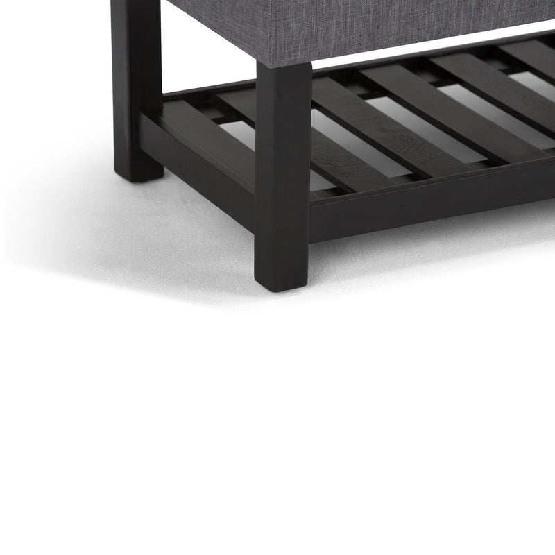 Saxon - Upholstered Transitional Storage Ottoman Bench - R&R Furniture Gallery (Fountain Valley, CA)