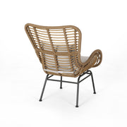 Modern Aesthetic Outdoor Rattan Accent Chair With Metal Legs - R&R Furniture Gallery (Fountain Valley, CA)