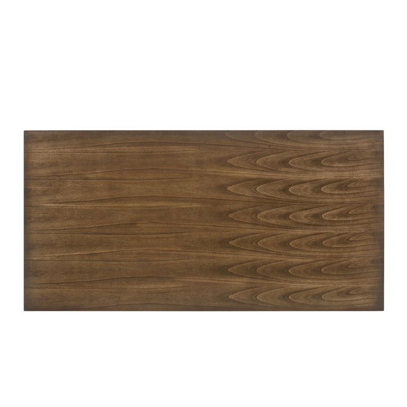 Noble House farmhouse style dining table with wood-like top, sturdy wooden legs, and rustic farmhouse design for dining room.