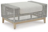 Seton Creek - Ottoman With Cushion - Gray - R&R Furniture Gallery (Fountain Valley, CA)