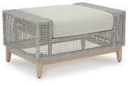 Seton Creek - Ottoman With Cushion - Gray - R&R Furniture Gallery (Fountain Valley, CA)