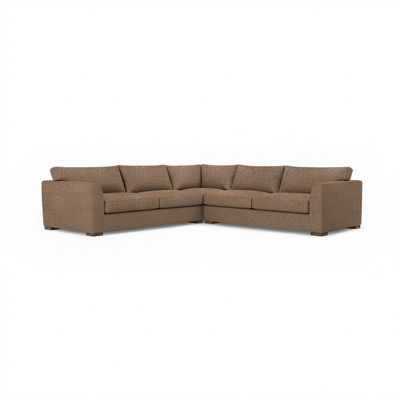 Classic Home Bryson 3-piece ElPaso sectional sofa, stationary sectional with plush cushions and modern design, in a living room setting.
