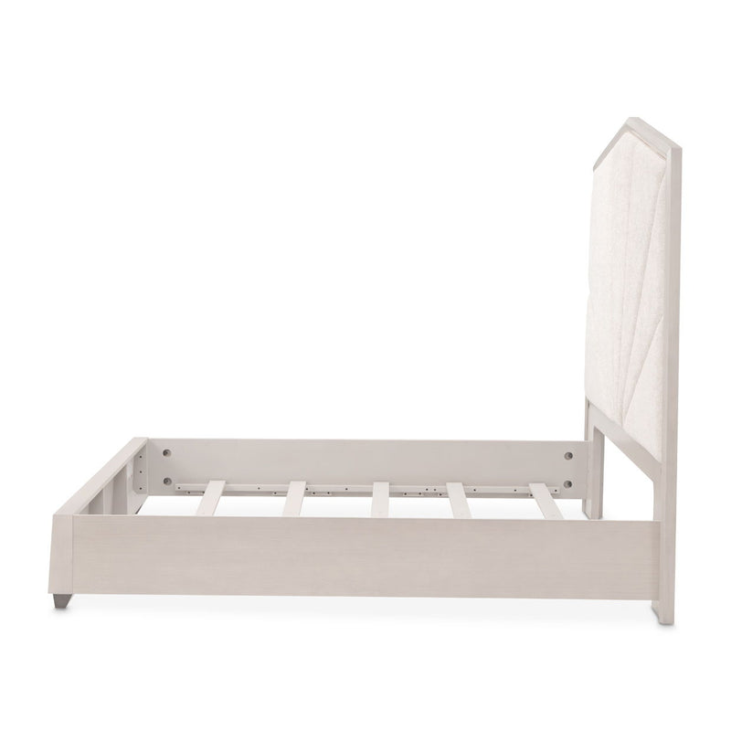 Fantosini - King Tufted Panel Bed - Silver Mist - R&R Furniture Gallery (Fountain Valley, CA)