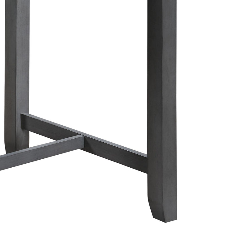 Graham - 3 Piece Small Space Counter Height Dining Table With Shelves And 2 Chairs (Set of 3) - R&R Furniture Gallery (Fountain Valley, CA)
