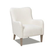 Nimbus - Curved Accent Chair - Ivory White - R&R Furniture Gallery (Fountain Valley, CA)